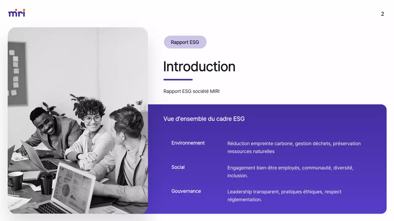 Rapport d'entreprise moderne du GSE pourpre et orange