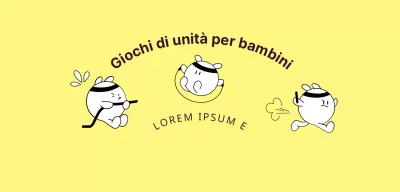 Una semplice competizione sportiva per bambini con simpatici personaggi