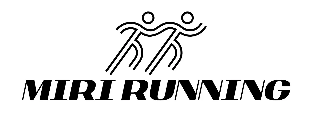 Simple running competition with runner illustrations
