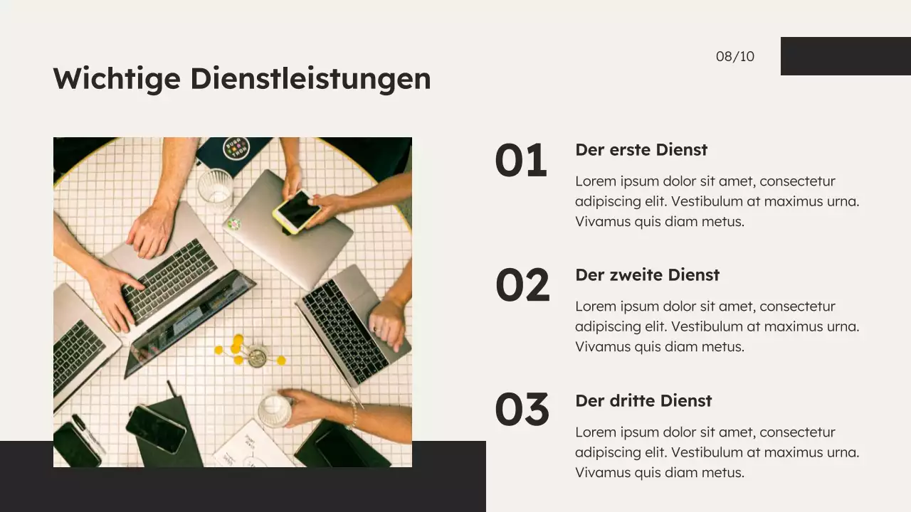 Black and White Minimal Marketing Agency Unternehmensvorstellung