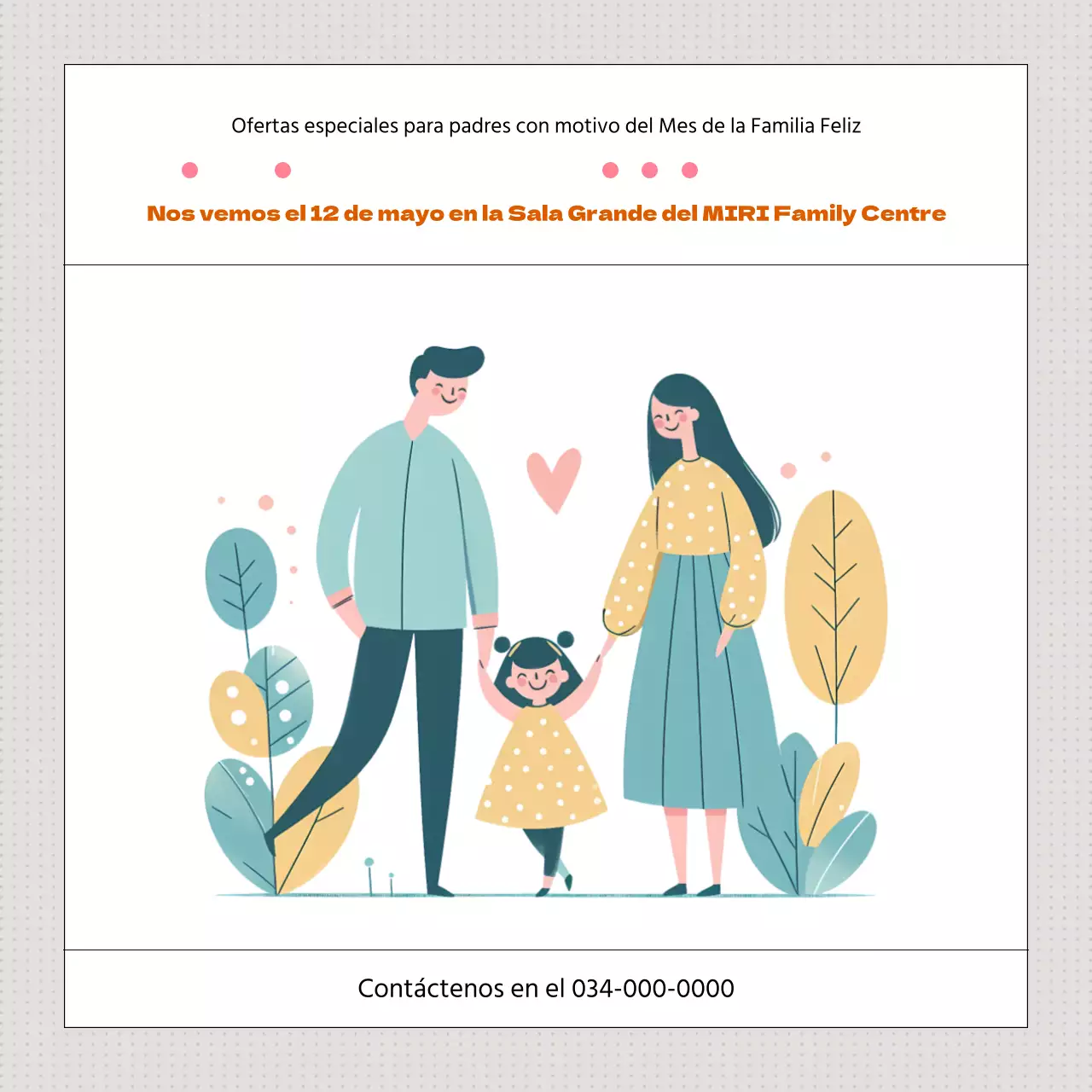 Fomentar la educación de los padres con un moderno Mes de la Historia Familiar amarillo y naranja