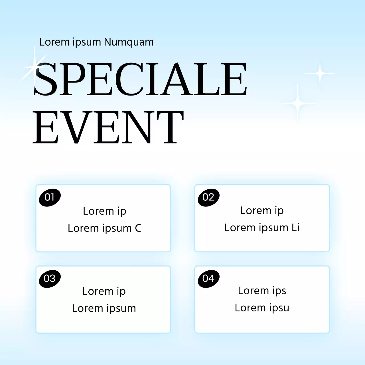 Promoot een moderne feed voor sociale-mediamarketing in lichtblauw en rood