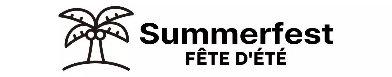 Un festival d'été ensoleillé avec des illustrations de palmiers