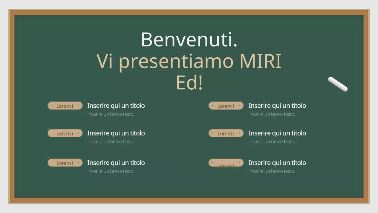 Un prospetto scolastico semplice e astratto