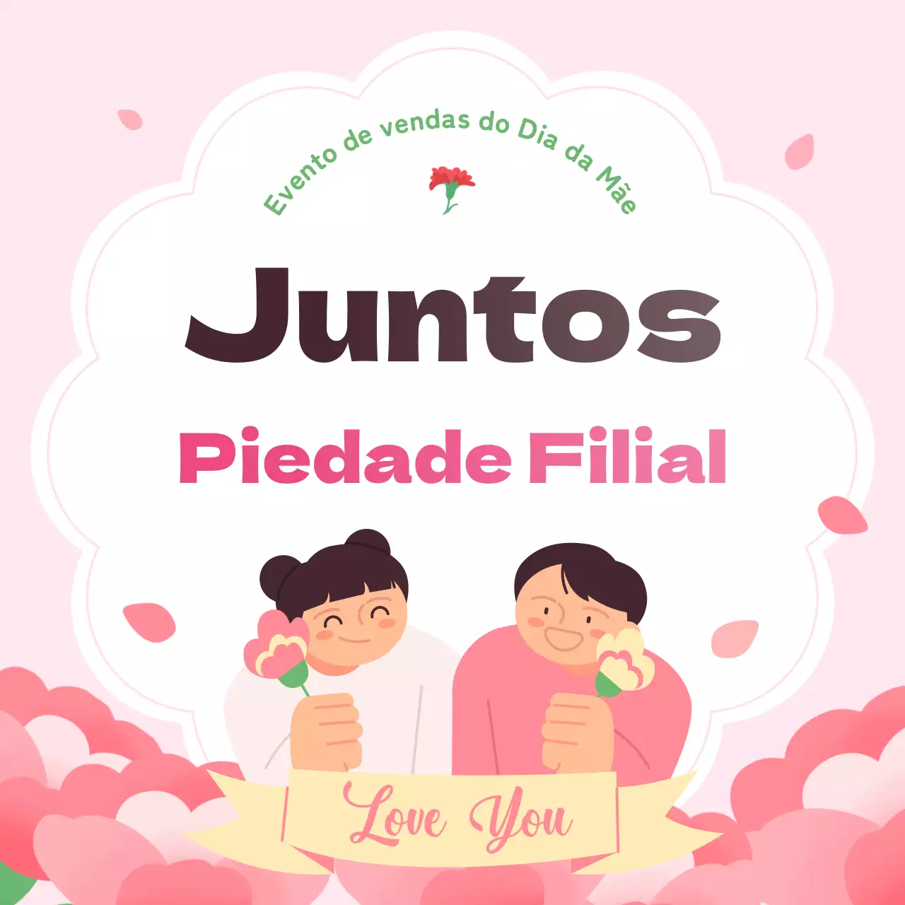 Promover um evento rosa e branco para o Dia da Mãe