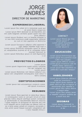 Azul y Gris Moderno Marketing Manager Resume Introducción