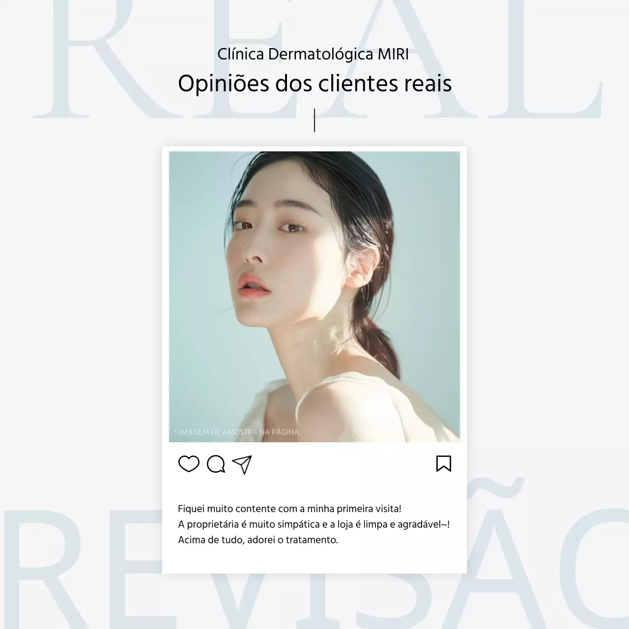 Análise hospitalar antes e depois do anúncio do evento para promover um consultório de dermatologia simples, branco e azul claro