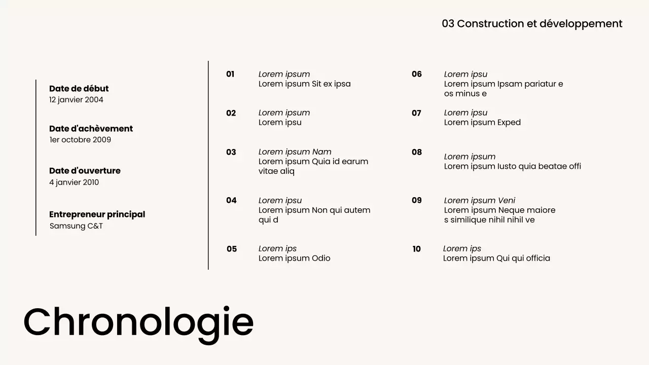 Rapport architectural minimal en noir et blanc