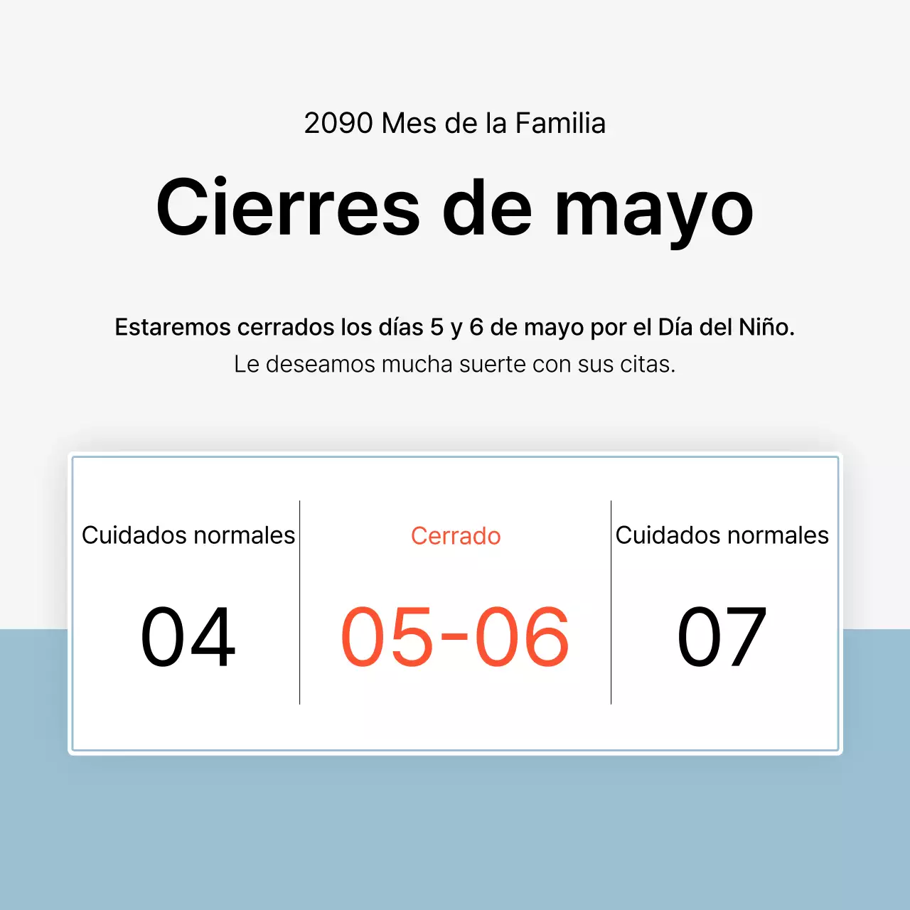 Dermatología sencilla en blanco y azul claro para promocionar la guía de información hospitalaria