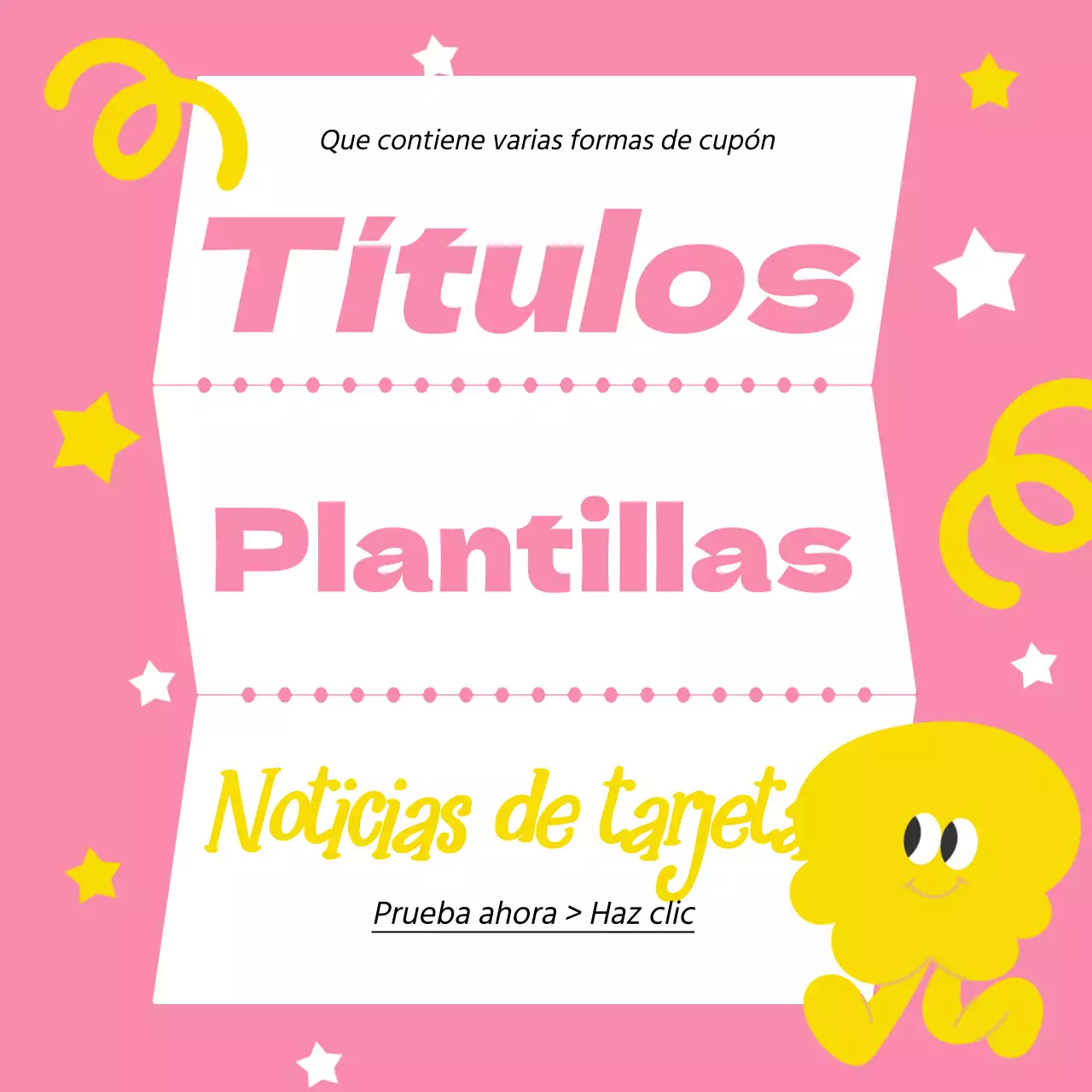 Bonita funda de marco con forma de cupón en rosa y amarillo