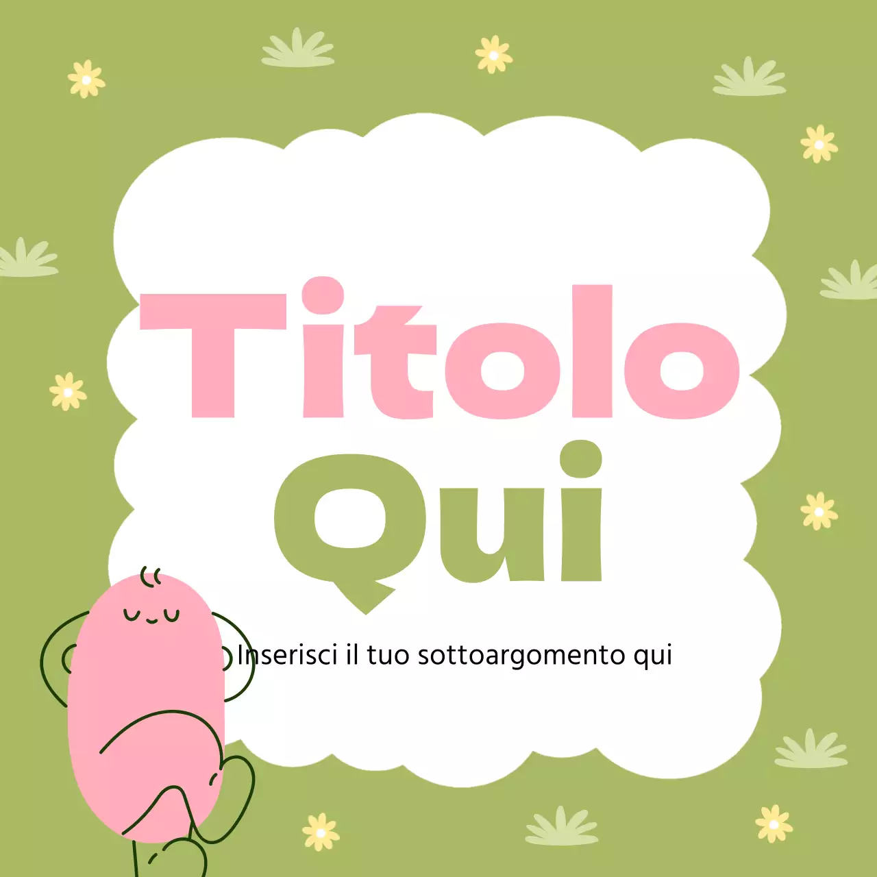 Graziosa copertina con cornice del titolo in azzurro e rosa