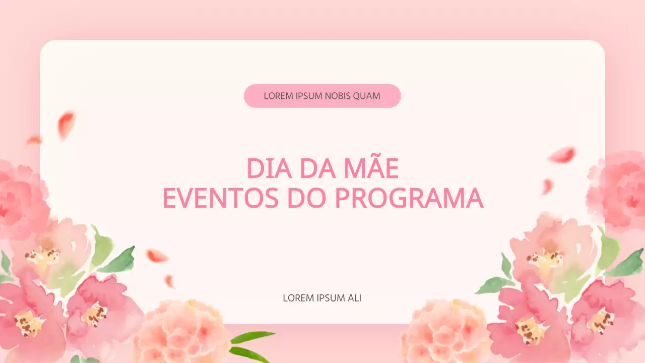 Um programa simples para o Dia da Mãe numa apresentação cor-de-rosa e castanha