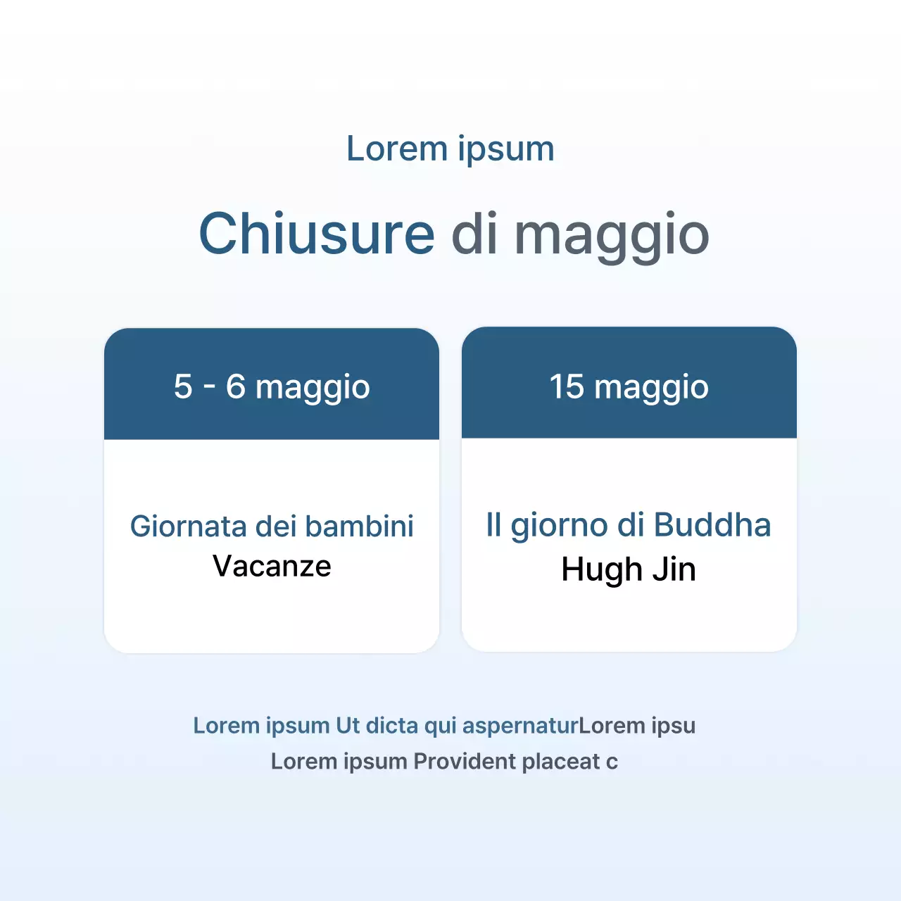 Promozione di una semplice clinica dentale bianca e azzurra per promuovere lo studio.