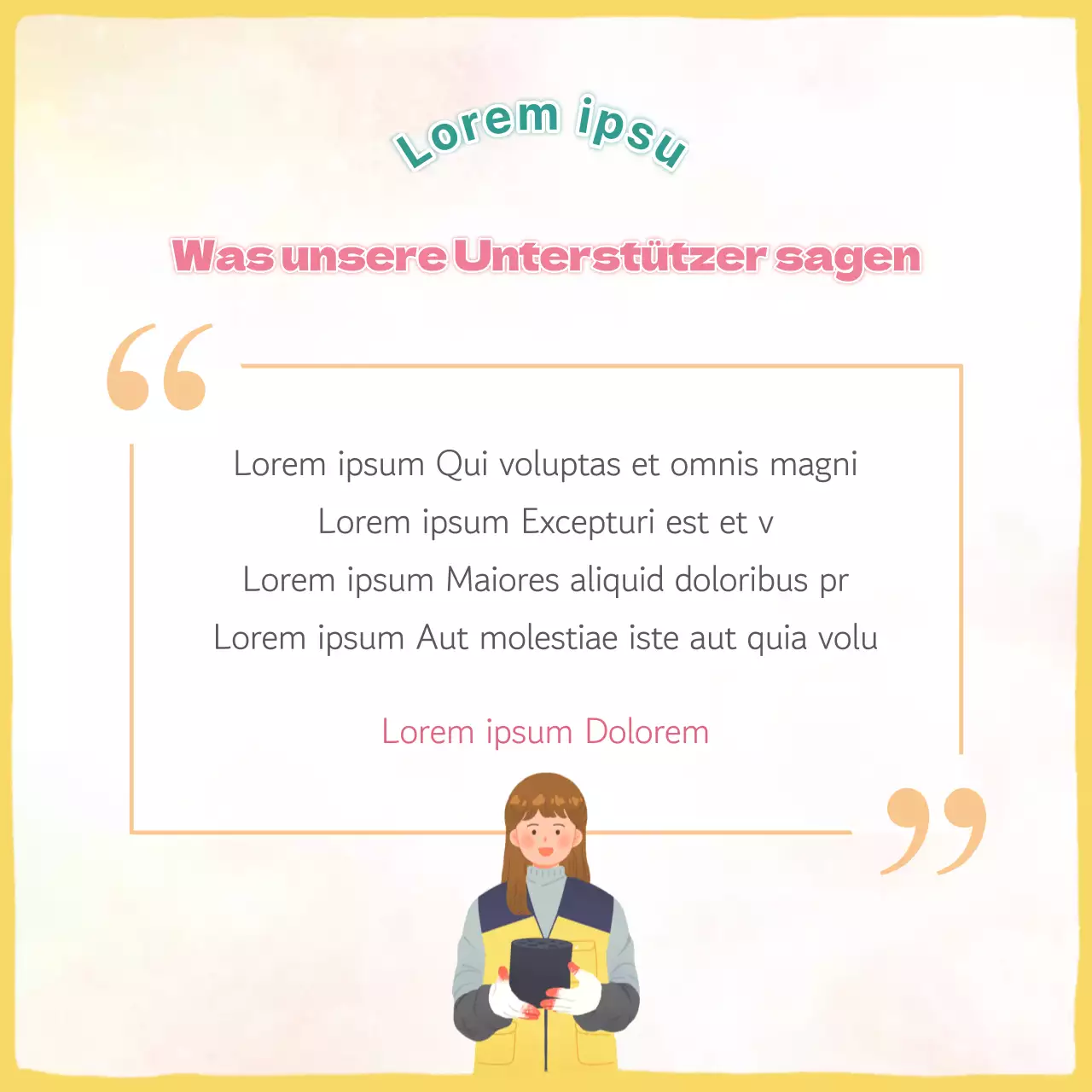 Förderung des freiwilligen Engagements zum rosa und gelben Muttertag