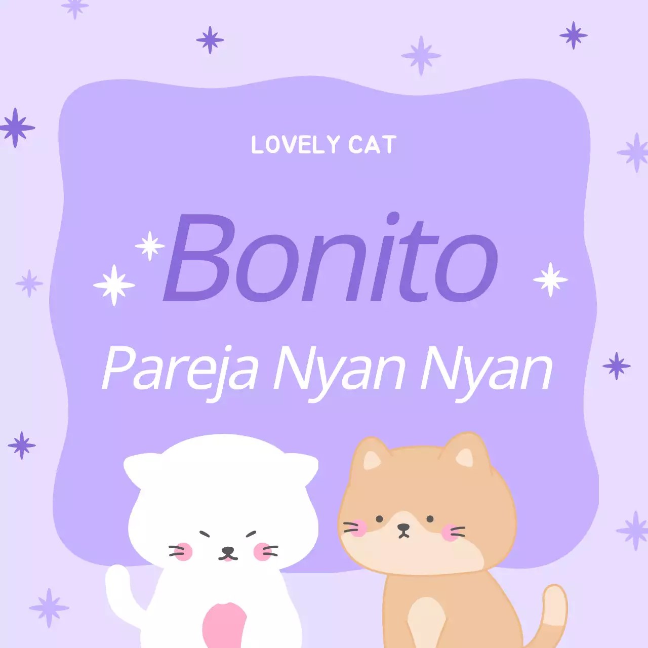 Simpático bloc de notas gatuno en azul claro y rosa