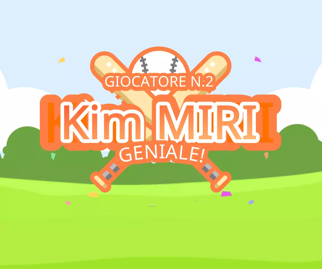 Arancione e verde campo da baseball illustrazione concetto di tifo