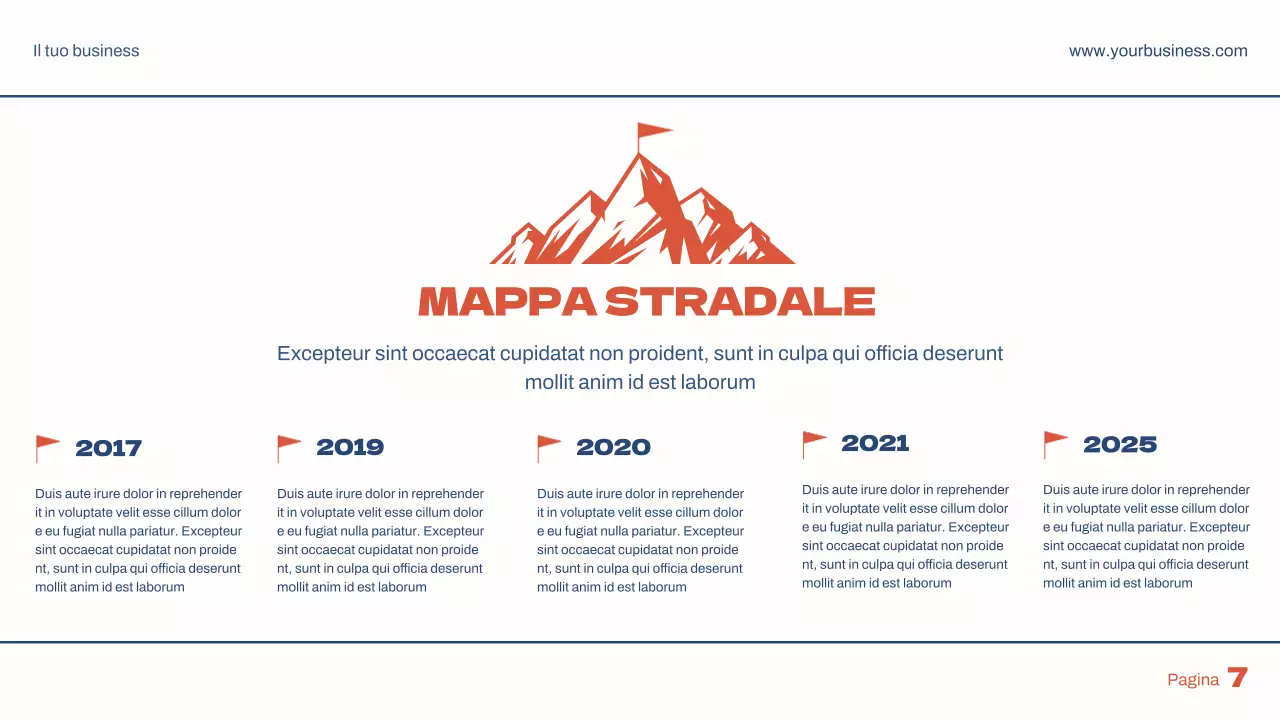 Blu Rosso Semplice presentazione aziendale per il piano degli obiettivi