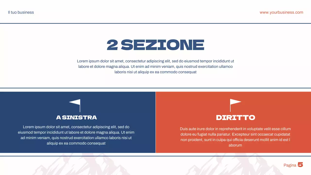 Blu Rosso Semplice presentazione aziendale per il piano degli obiettivi