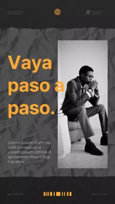 Gris Amarillo Blanco Moderno Negrita Cita Motivacional para la Salud Mental Auto-crecimiento