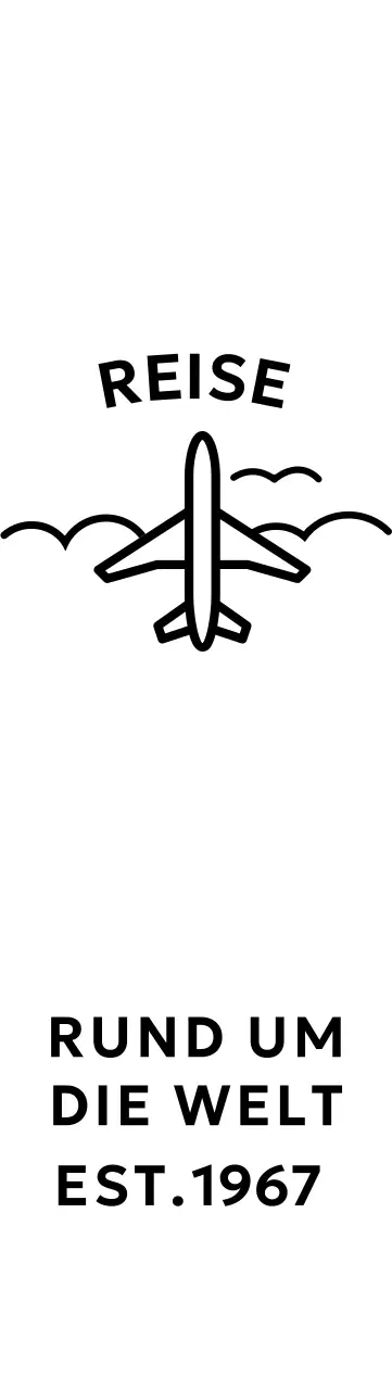 Cooles und einfaches Reisebüro mit Flugzeug- und Wolkenillustrationen