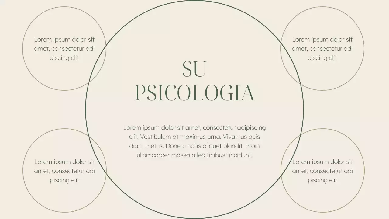 Materiale per conferenze sulla salute mentale di colore verde e beige, elegante.