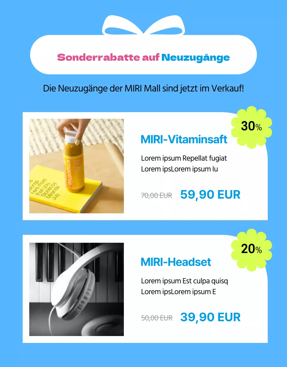 Werben Sie für den Monat der Familie mit einem kitschigen blau-rosa Farbtupfer