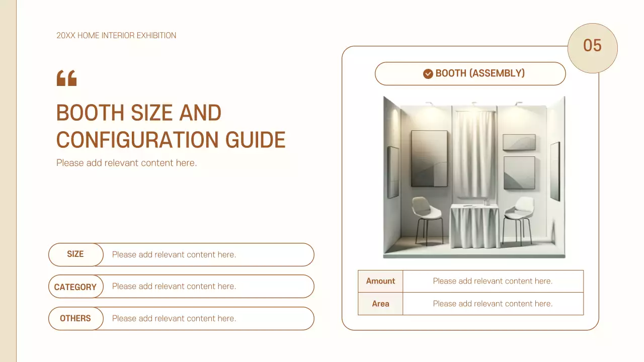 Simple beige and brown home improvement fair proposal