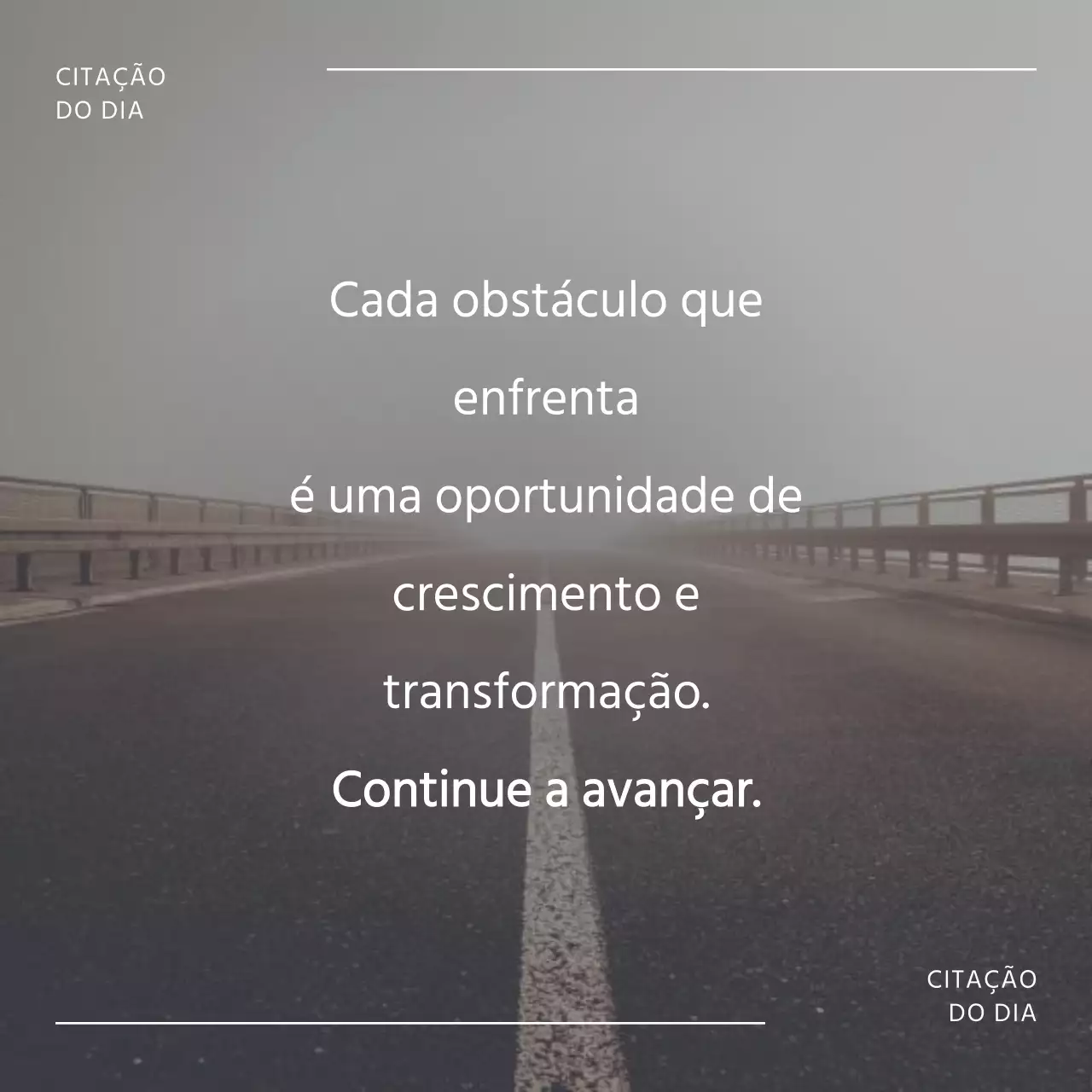 Cinzento Branco Simples Citações de encorajamento Publicidade