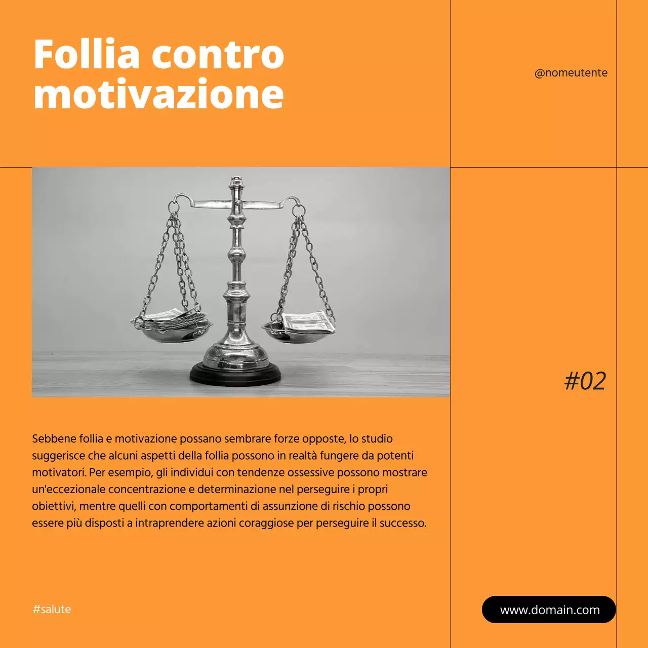 Bianco Arancione Viola Minimal Salute Notizie di approfondimento medico