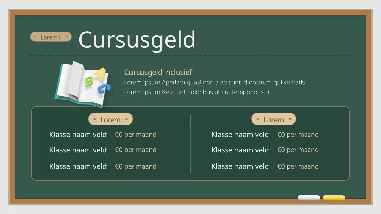 Een eenvoudige, abstracte schoolprospectus