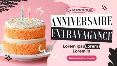 Anniversaire moderne rose noir Extravaganza Vlog d'anniversaire