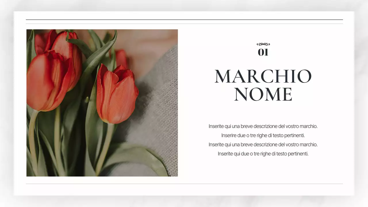 Promuovere un marchio di lusso in bianco e blu navy