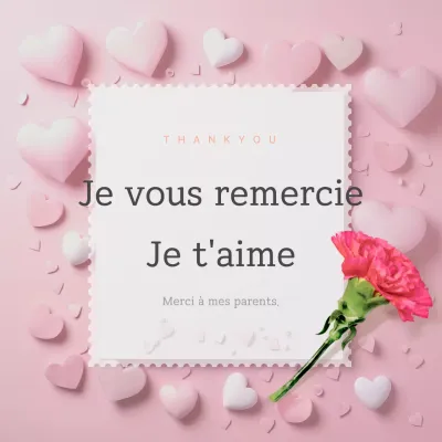 Papeterie luxueuse pour la fête des mères en rouge et rose