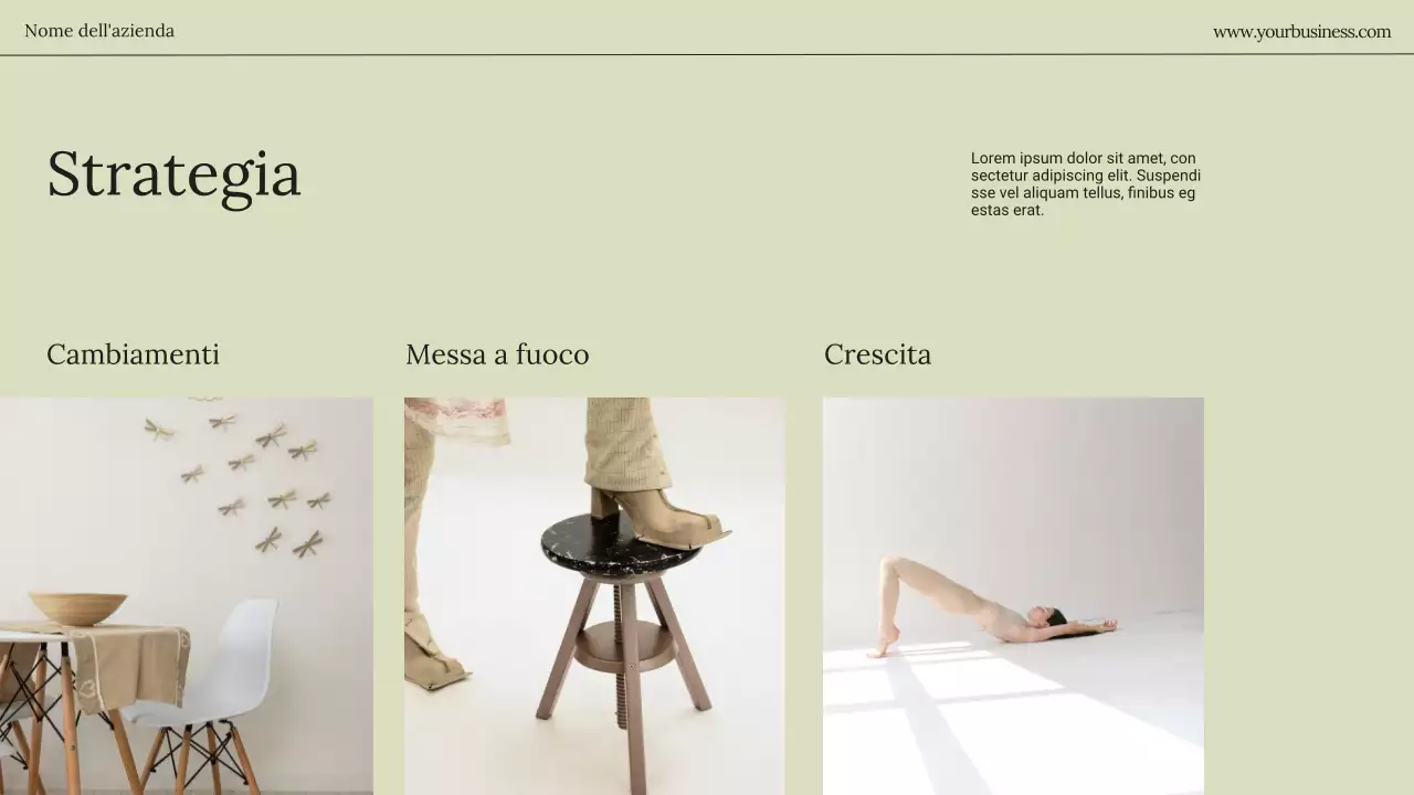 Introduzione dell'azienda Beige Minimal Business