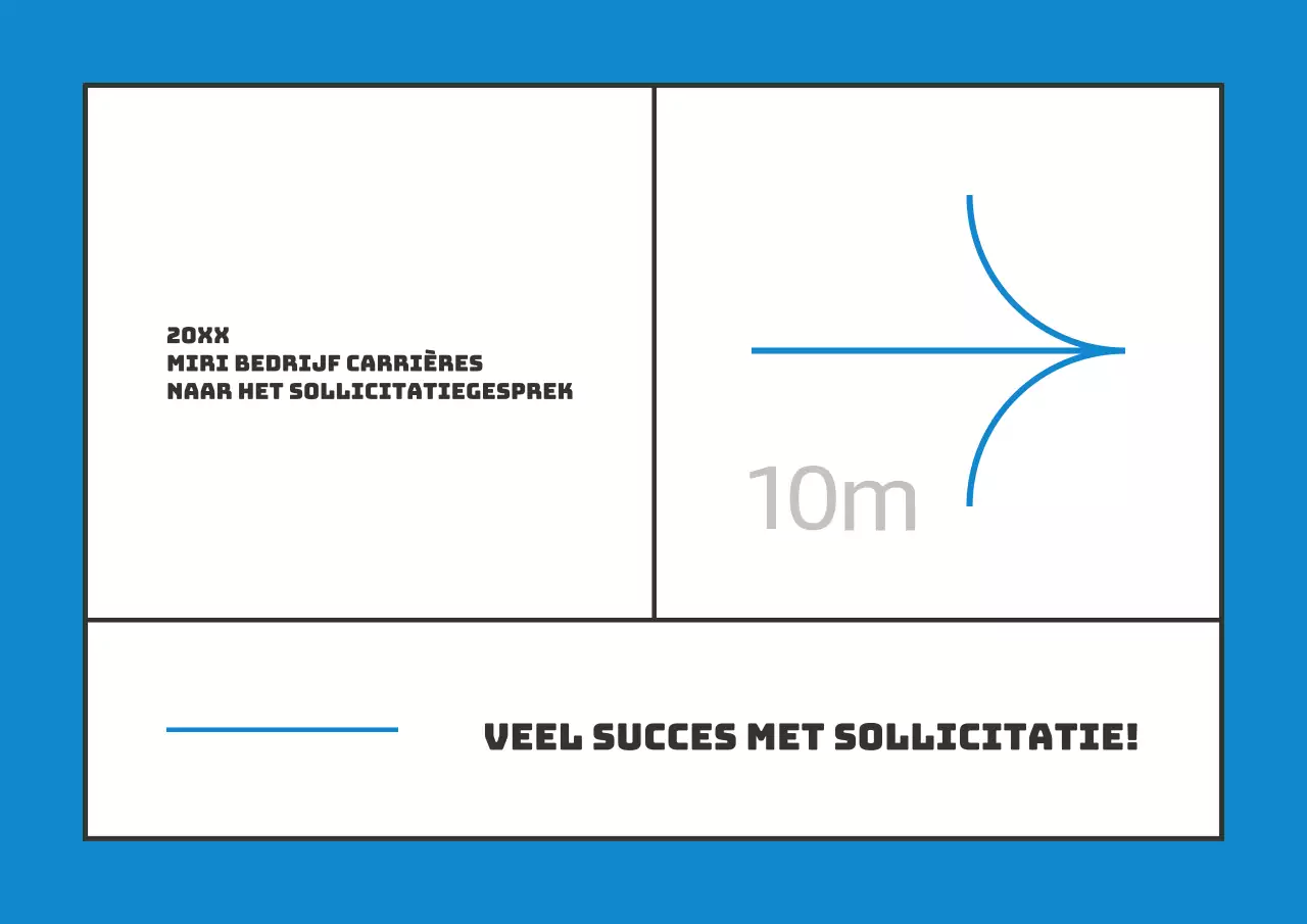 Geometrische interviewrichtingen in blauw, zwart en wit