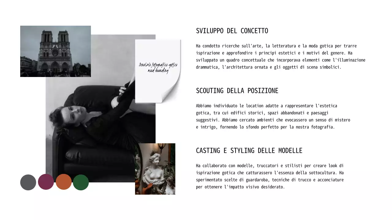 Portafoglio di presentazione del fotografo moderno in bianco e nero