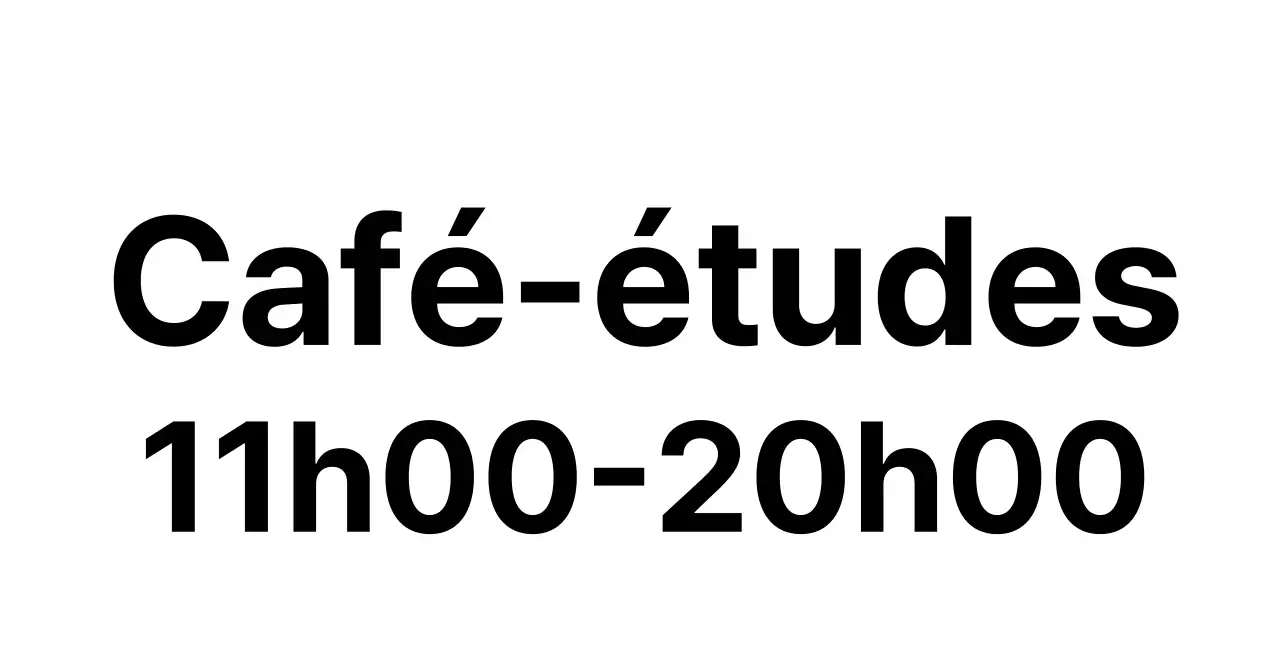 Logo d'un café d'étude et d'une salle de lecture dans une police de caractères arrondie