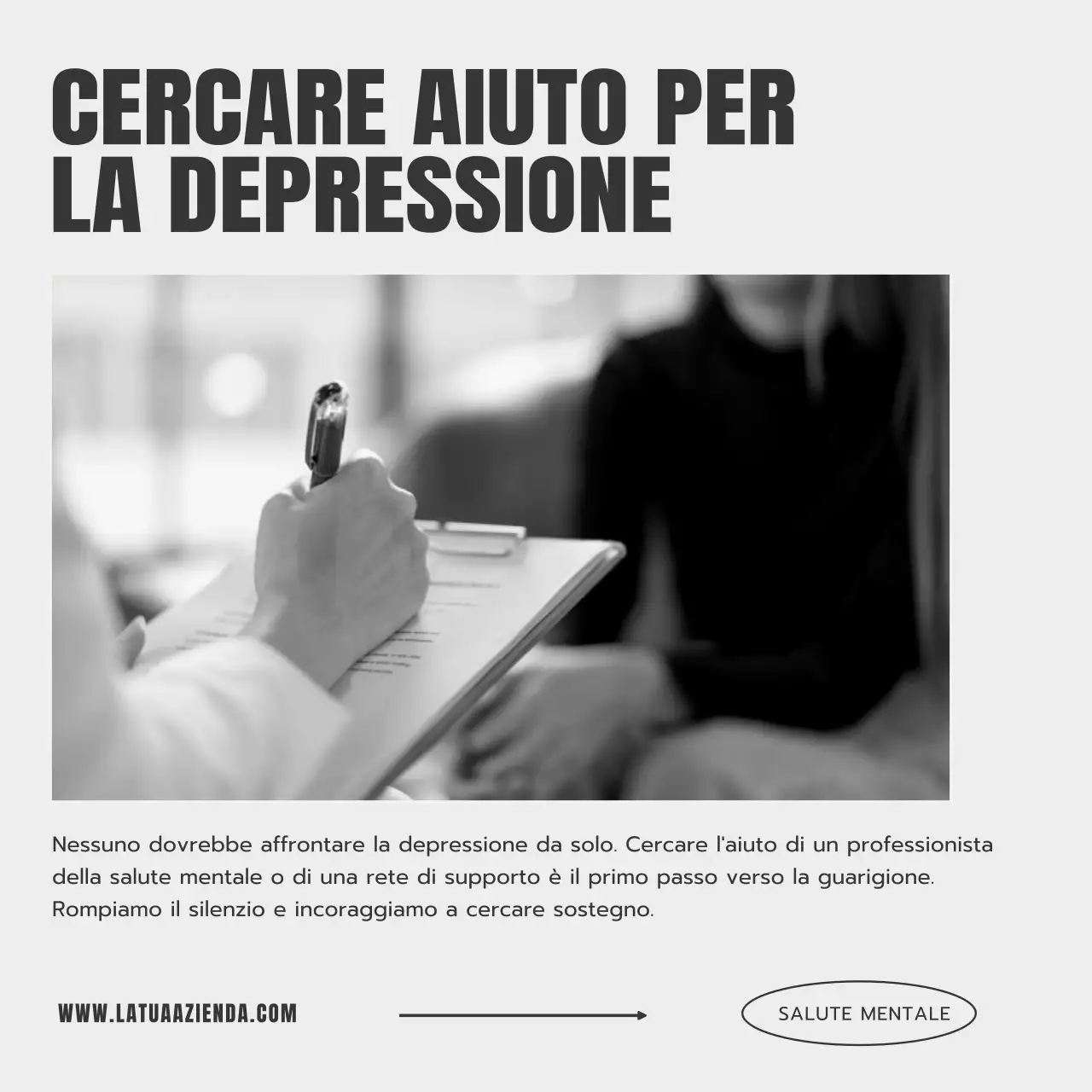 Beige e Grigio Minimal Care Psicologia Promozione del blog