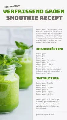 Groen en Wit Natuurlijk Verfrissend Groene Smoothie-Recept