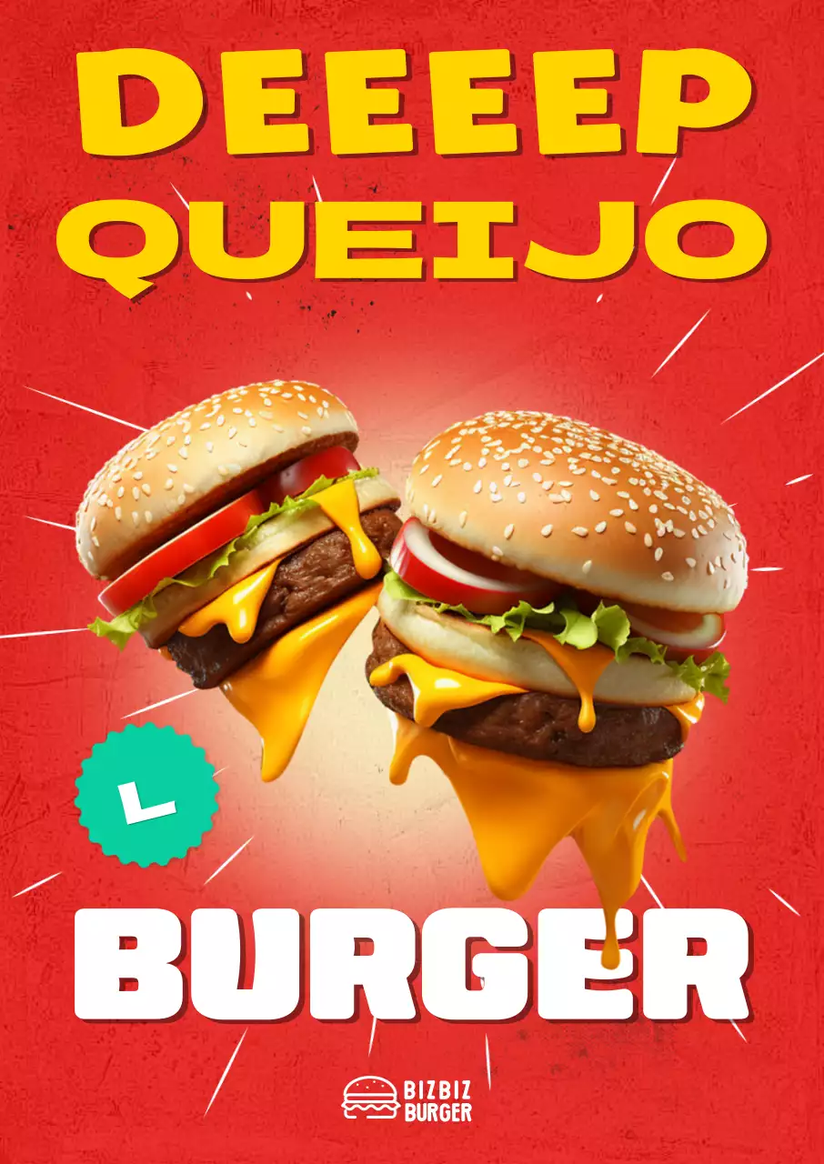 Cartaz de hambúrguer de estilo americano