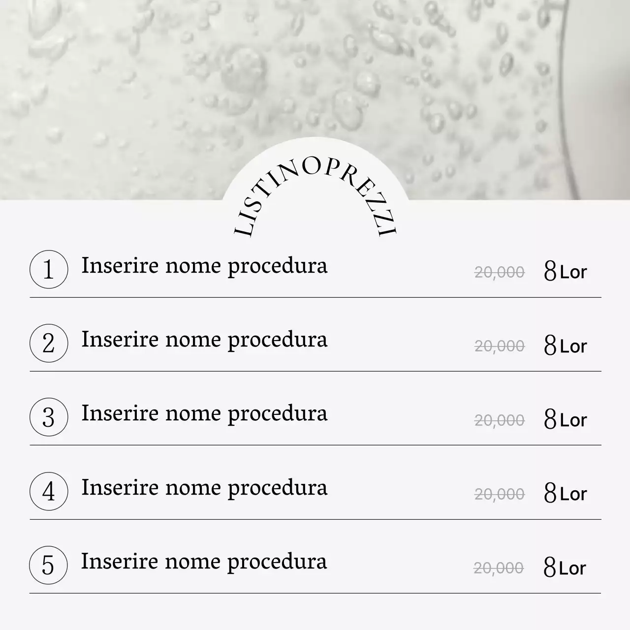 Social media kit di marketing ospedaliero per promuovere un semplice studio dermatologico in bianco e azzurro.