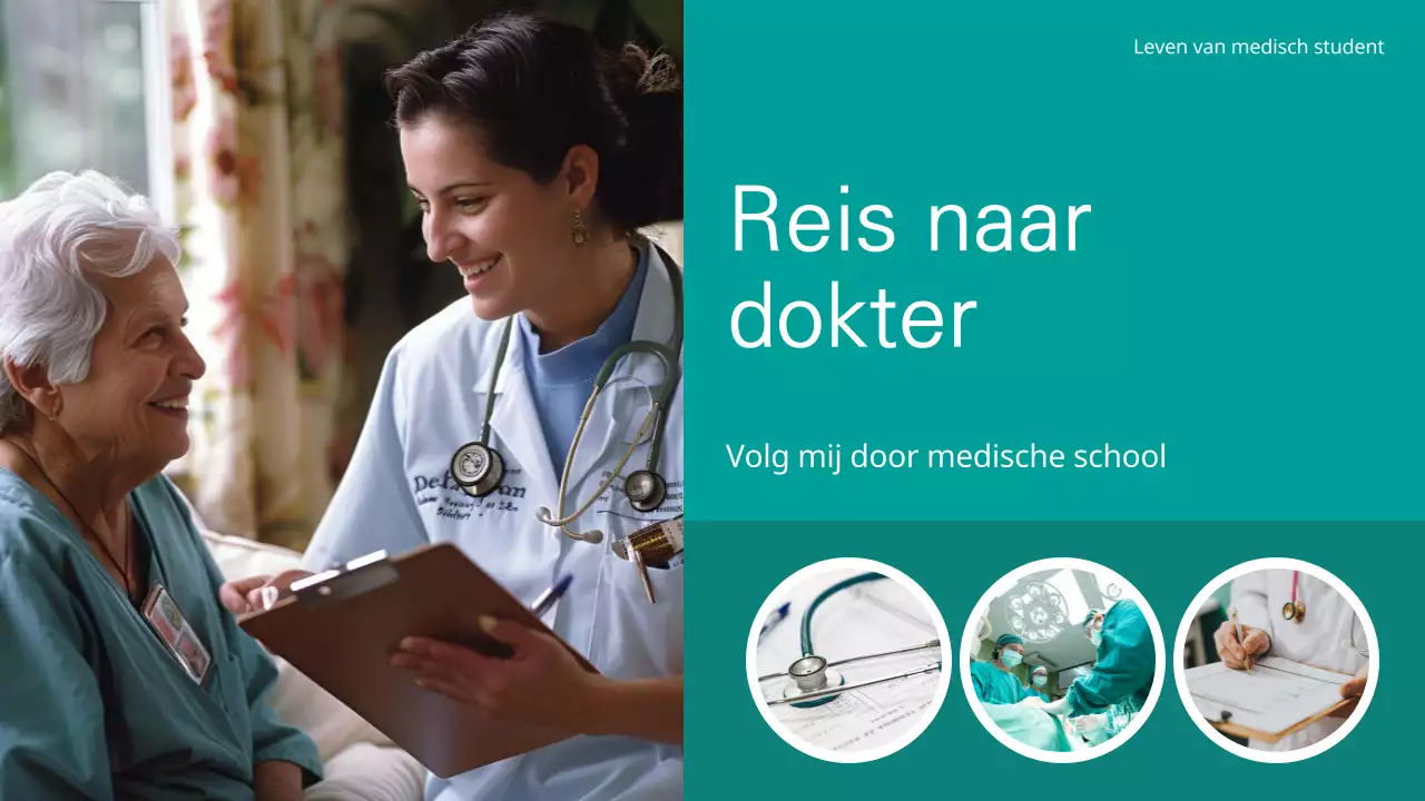 Groen en wit Modern Medisch Studentenleven Inleiding