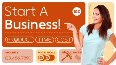 Orange Modern Business Promotion YouTube Thumbnail