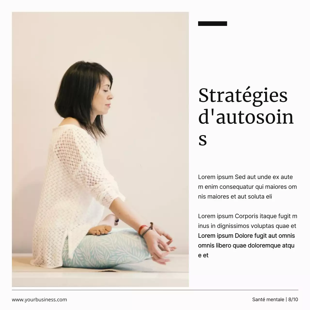 Publicité pour la campagne de santé mentale minimale en noir et blanc