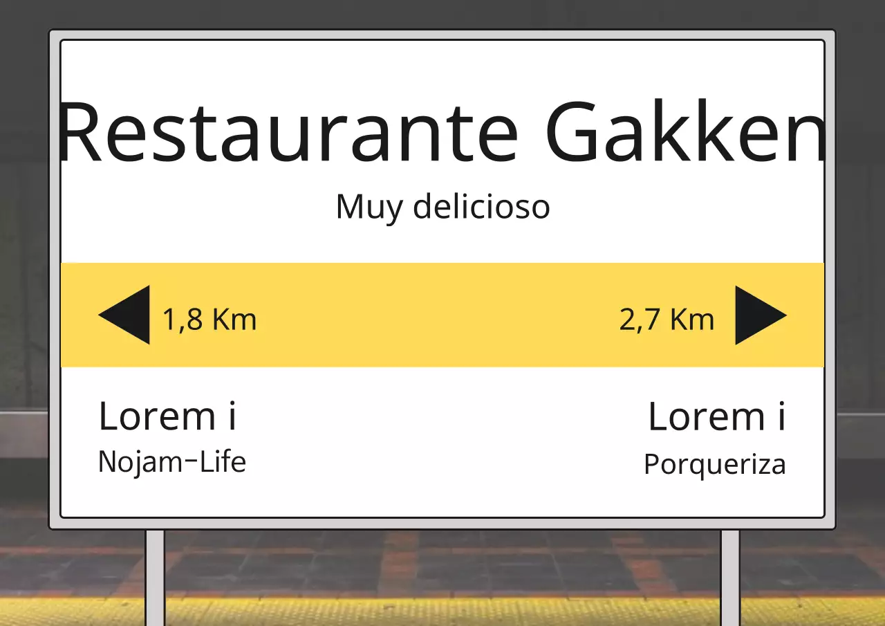 Una parodia de un cartel amarillo y negro de una estación de tren @sarah_brown