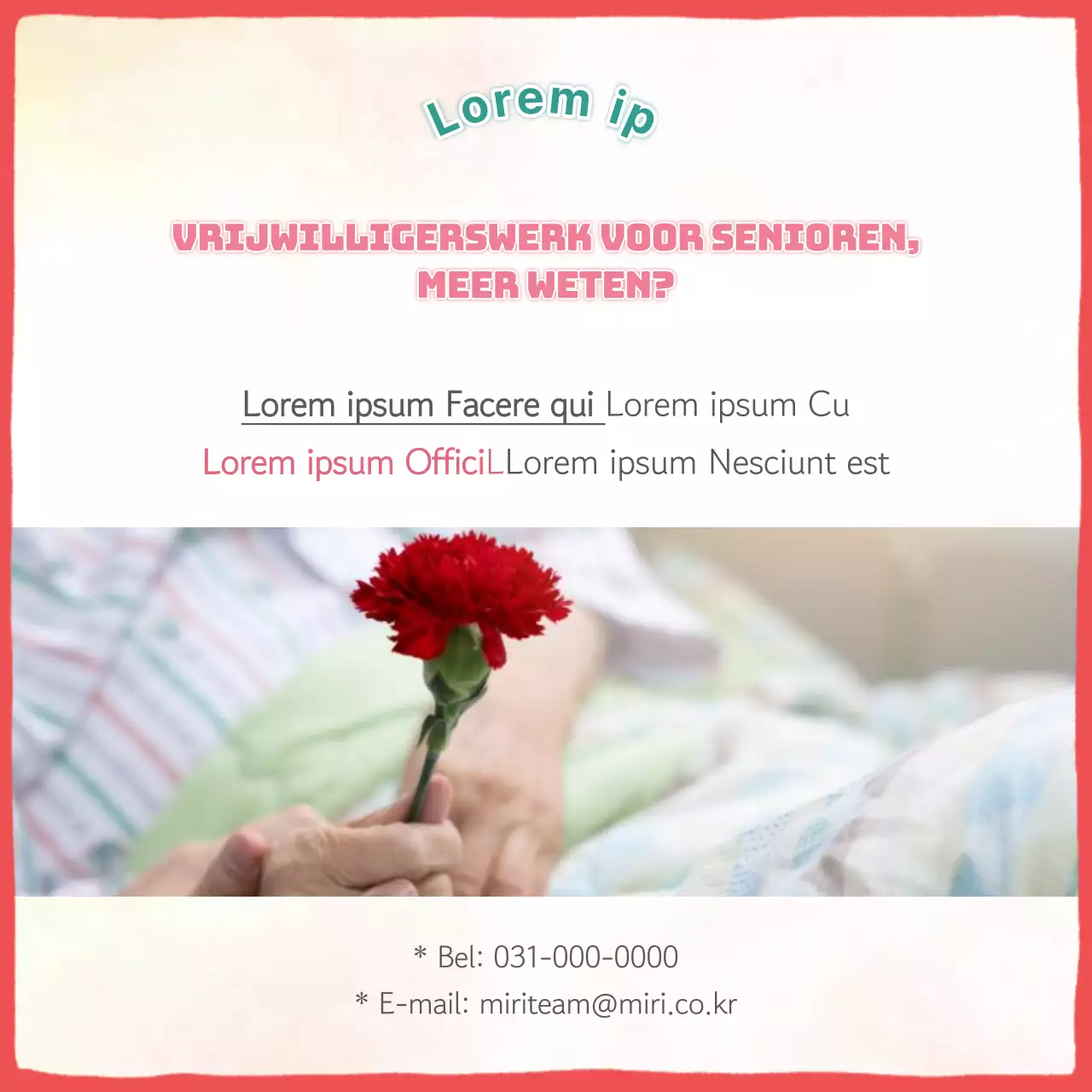 Roze en gele Moederdag vrijwilligerswerk promoten