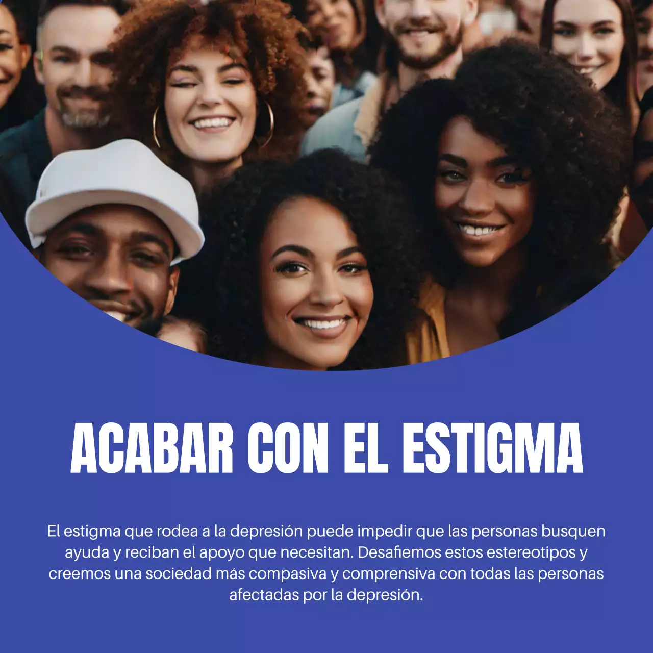 Azul y blanco moderno Comprender la depresión Introducción