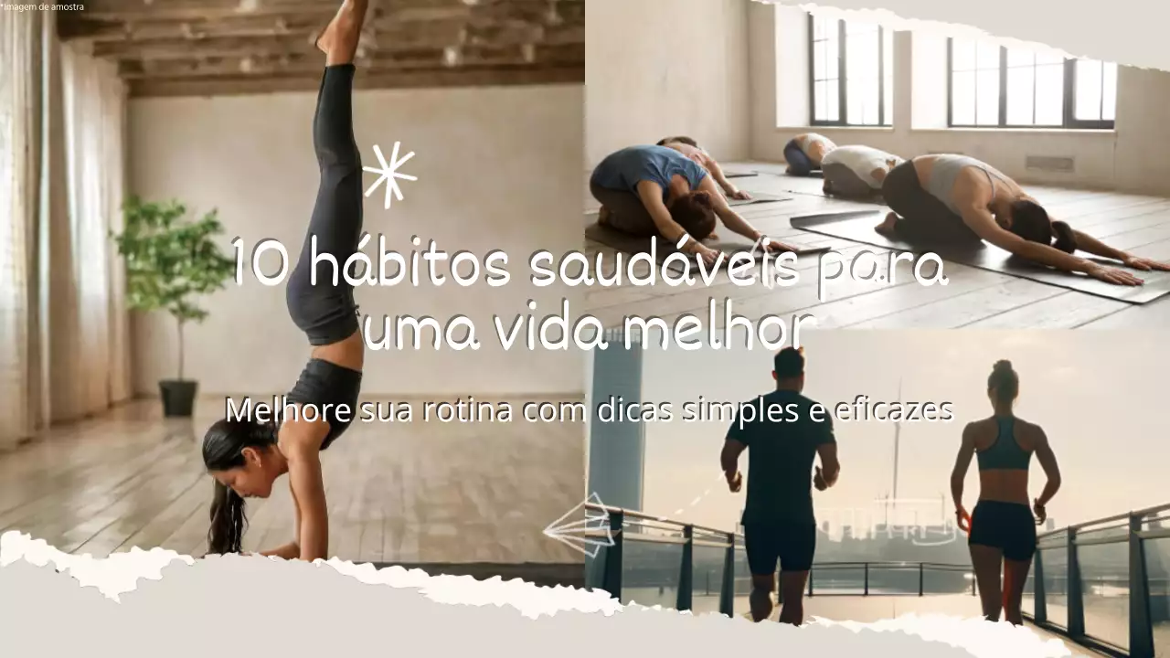 Branco e Bege Moderno Hábitos saudáveis Estilo de vida Introdução