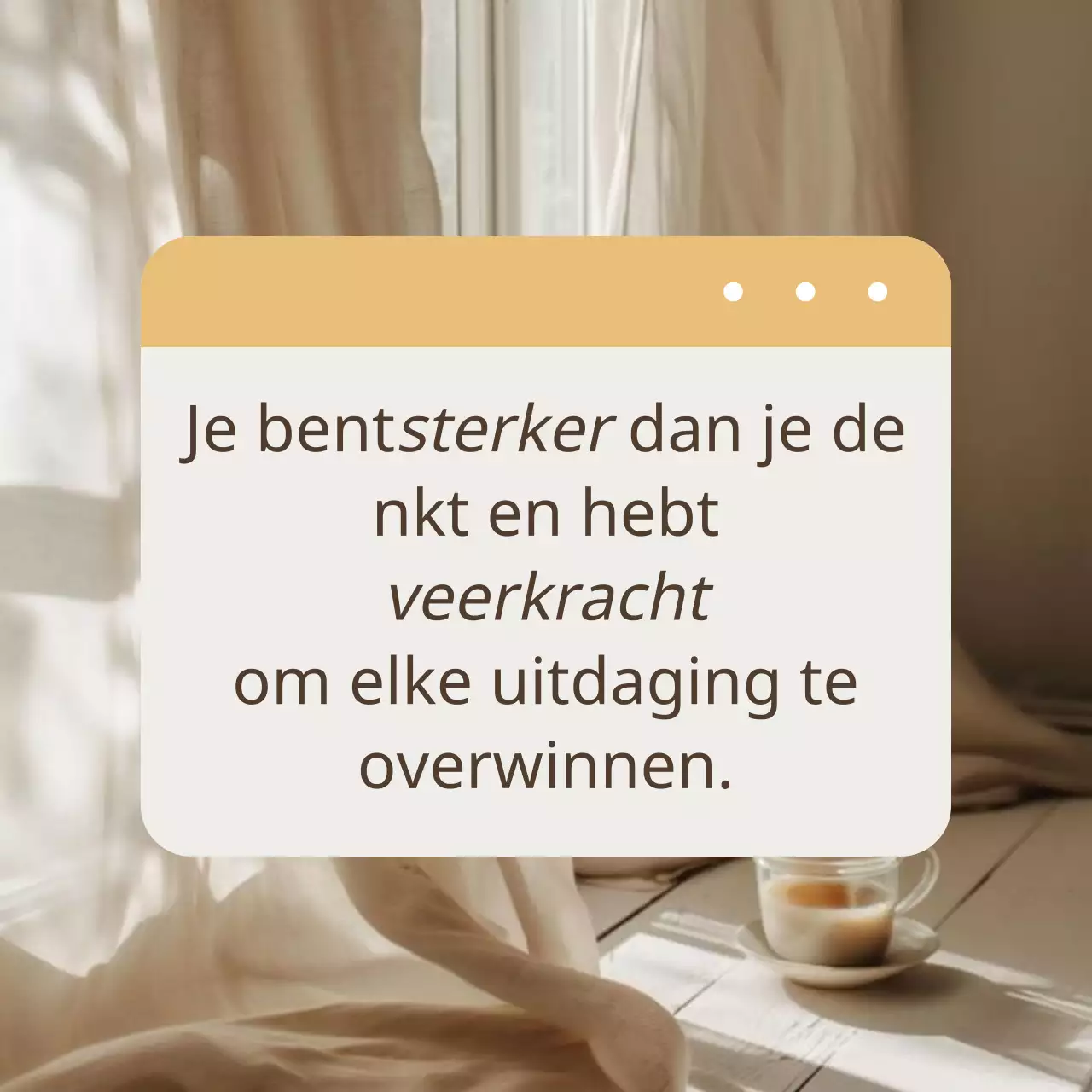 Beige Bruin Modern Motivatie Geestelijke Gezondheid Quote Zelf-Groei