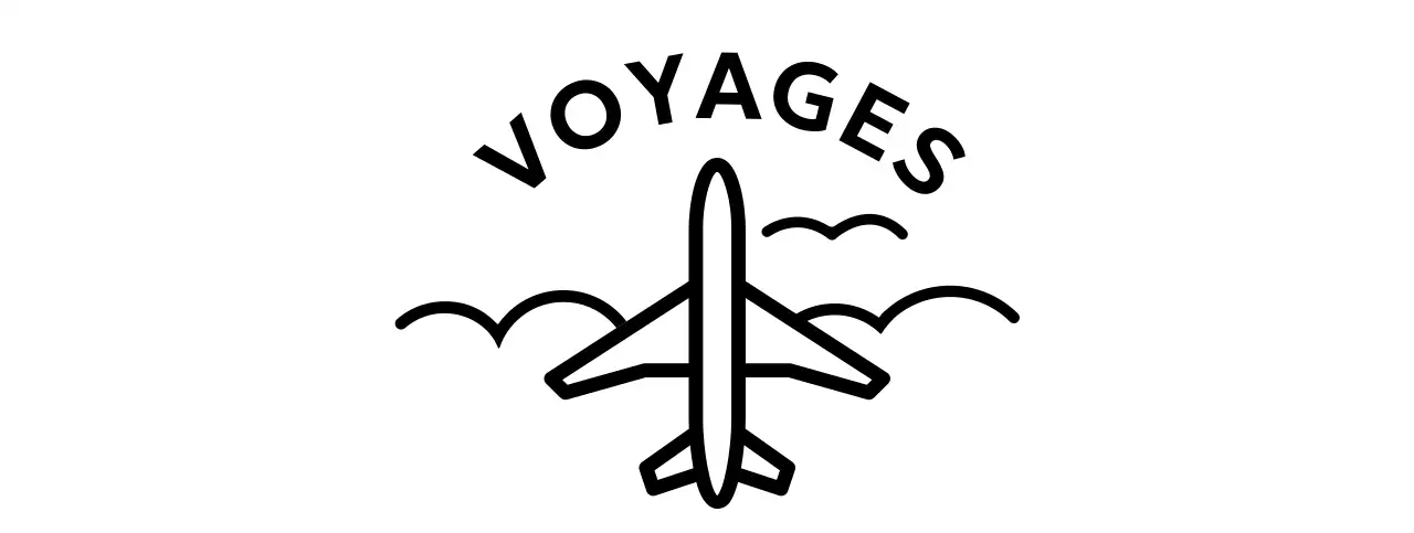 Agence de voyage cool et simple avec des illustrations d'avions et de nuages